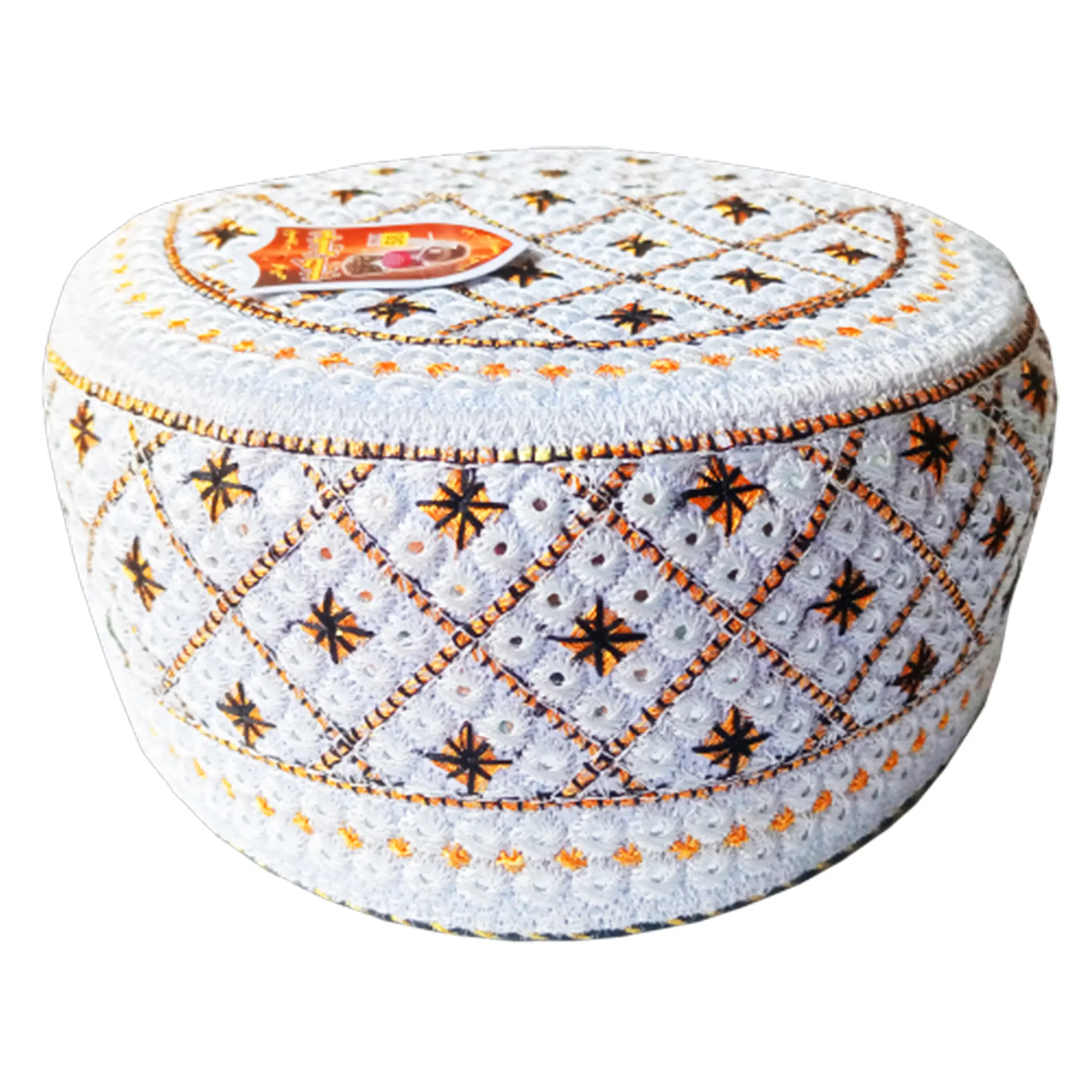 White Luxury Design Pakistani Tupi – ঈদ স্পেশাল পুরুষদের টুপি