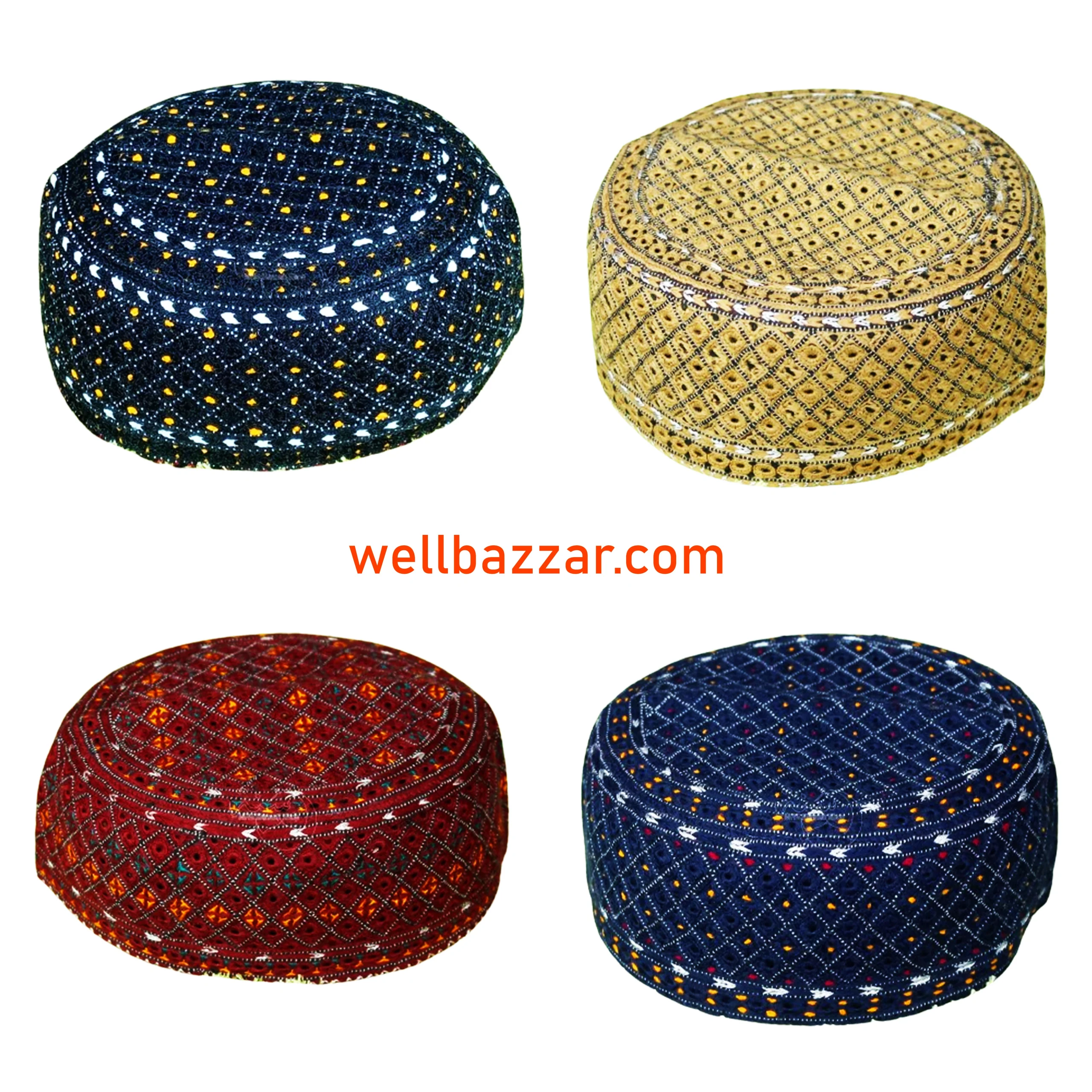 Beautiful Design Pakistani Handcrafted 100% Cotton Tupi – Islamic Cap for Men - Image 5