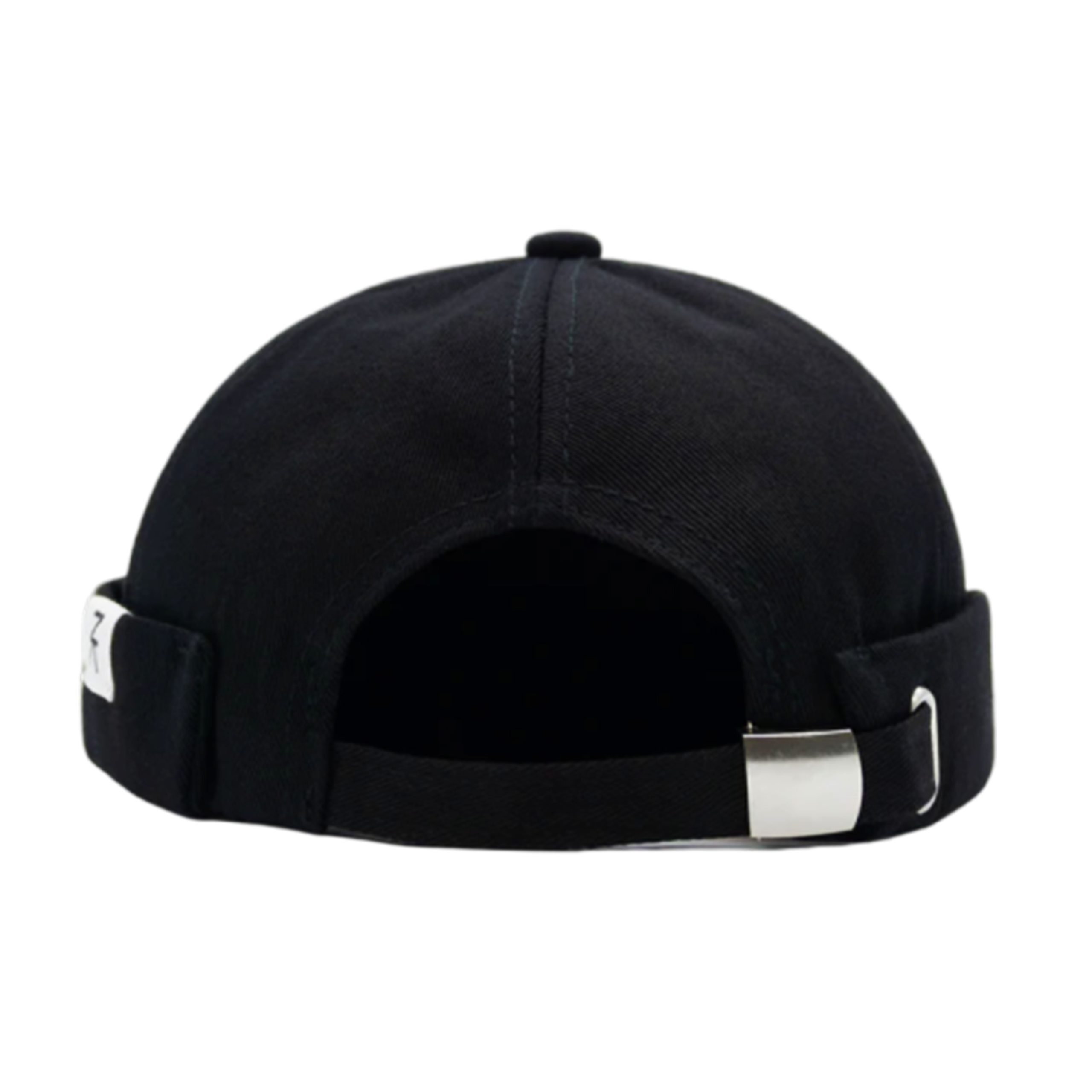 Black Canvas Docker Cap – Premium Brimless Beanie for Men - Image 2