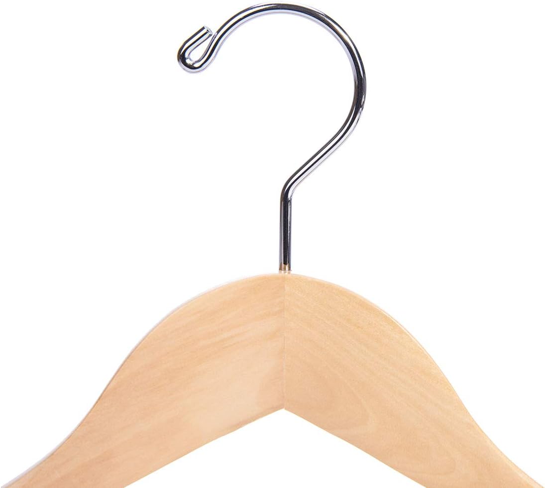 Nature Smile 16" Wooden Hangers Anti-Slip Natural Coat Hanger - Image 3