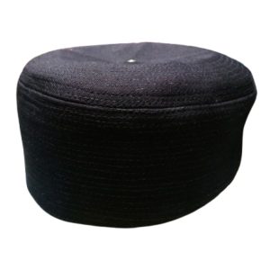 Black Cotton Mesh Air Prayer Tupi for Men