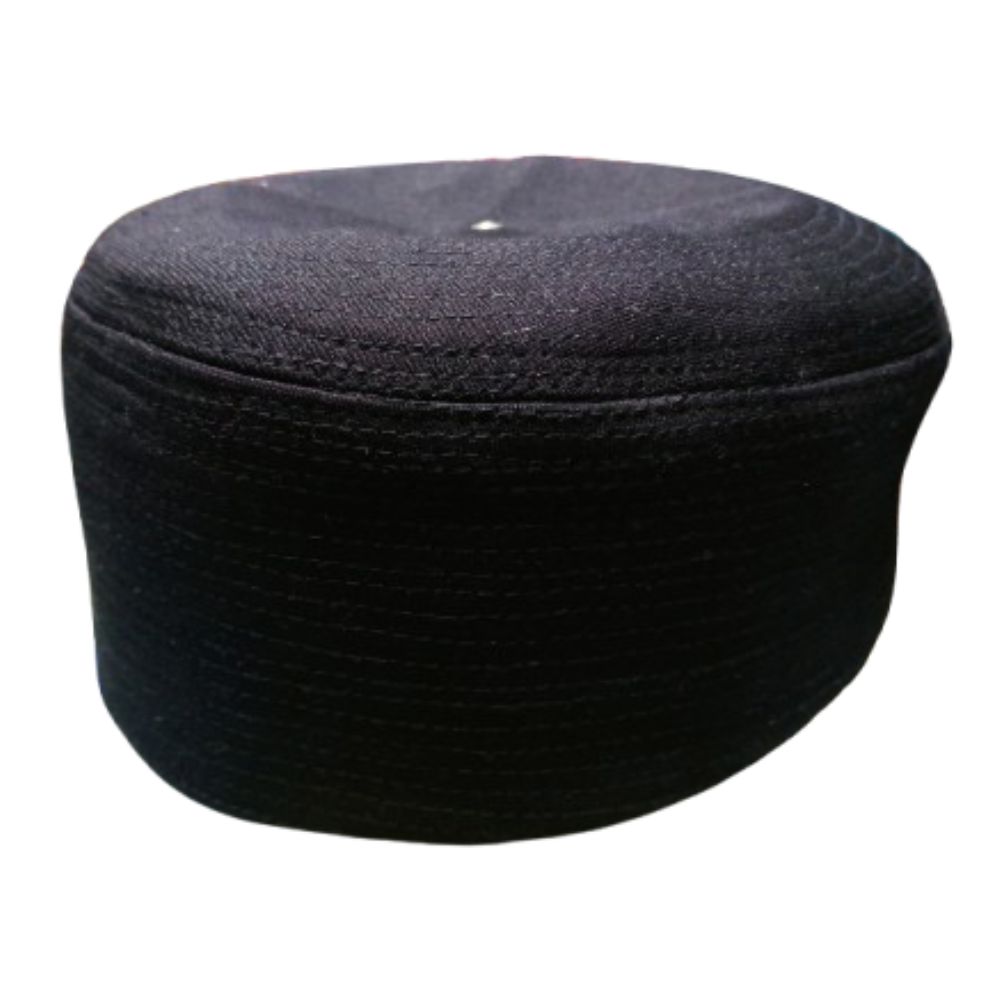 Black Cotton Mesh Air Prayer Tupi for Men