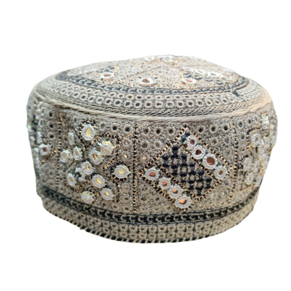 Luxury Pakistani Tupi | Elegant Muslim Men Cap